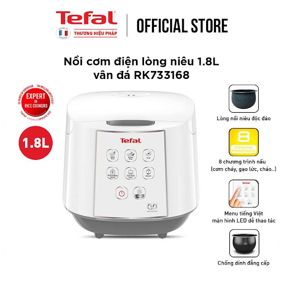 Nồi Cơm Điện Tử Tefal Rk733168 - 1.8L, 750W