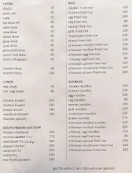 Hotel Vivetha menu 2