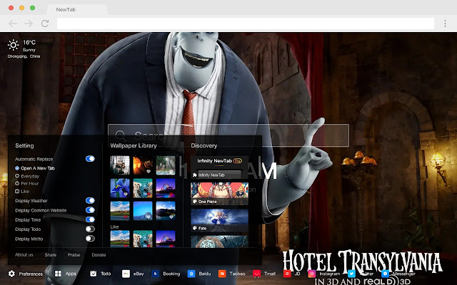 Hotel Transylvania Movies New Tabs HD Themes