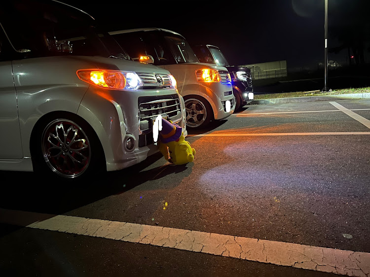 Nボックスカスタムのいつもイイね＆コメントありがとうございます😆・オフ会・やっとコラボできました・NBOX JF1&カスタムJF3・軽自動車同士コラボ😍に関するカスタム事例の投稿画像6枚目