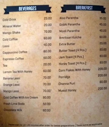 Neelam's menu 