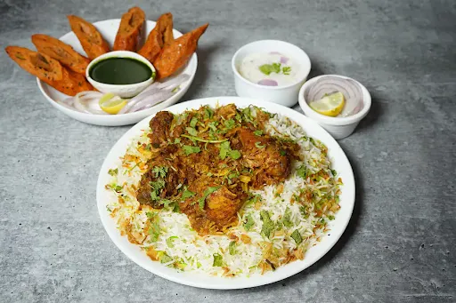 Chicken Hyderabadi Dum Biryani With Seekh Kebab