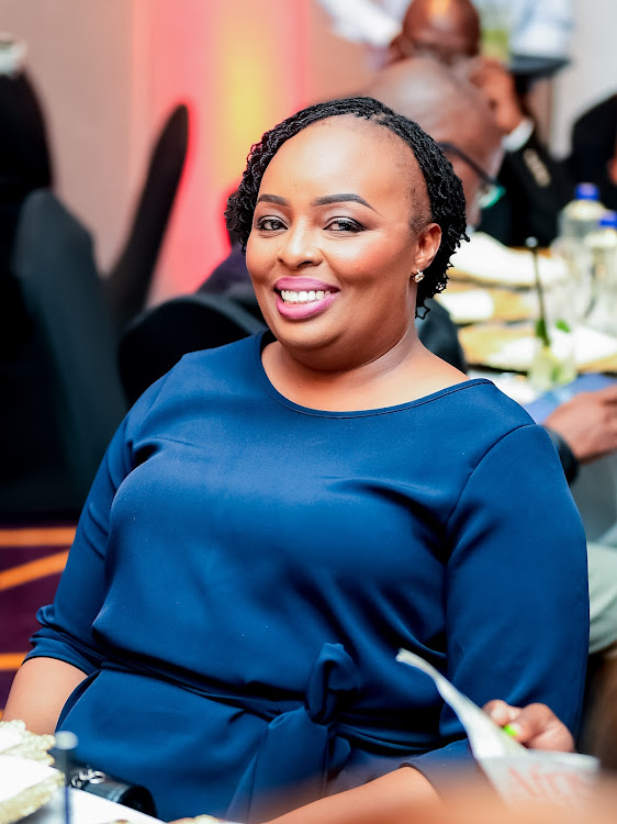 Star Publications Chief Operating Officer Agnes Kalekye during the AllAfrica Gala Dinner and Excellence Award Ceremony where Radio Africa Group CEO Patrick Quarcoo received the Lifetime Achievement Award at Glee Hotel in Runda, Nairobi on May 9, 2024