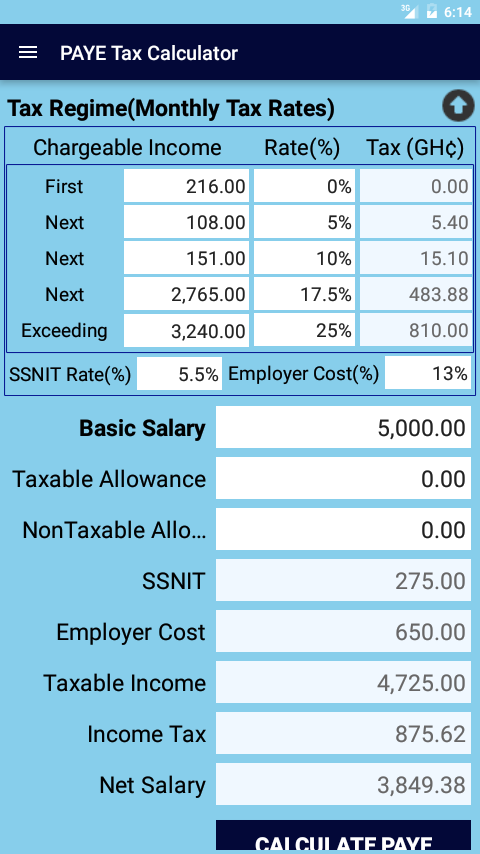 Paye Tax Rebate Calculator