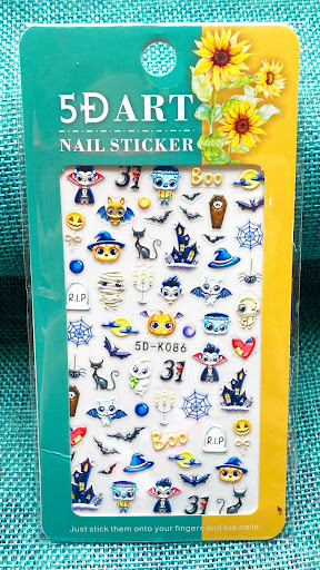 Title 9, Embossed nail stickers, plaid patterns, 3D bow ...
