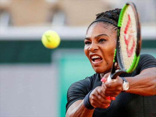 Serena William in action during the 2018 French open