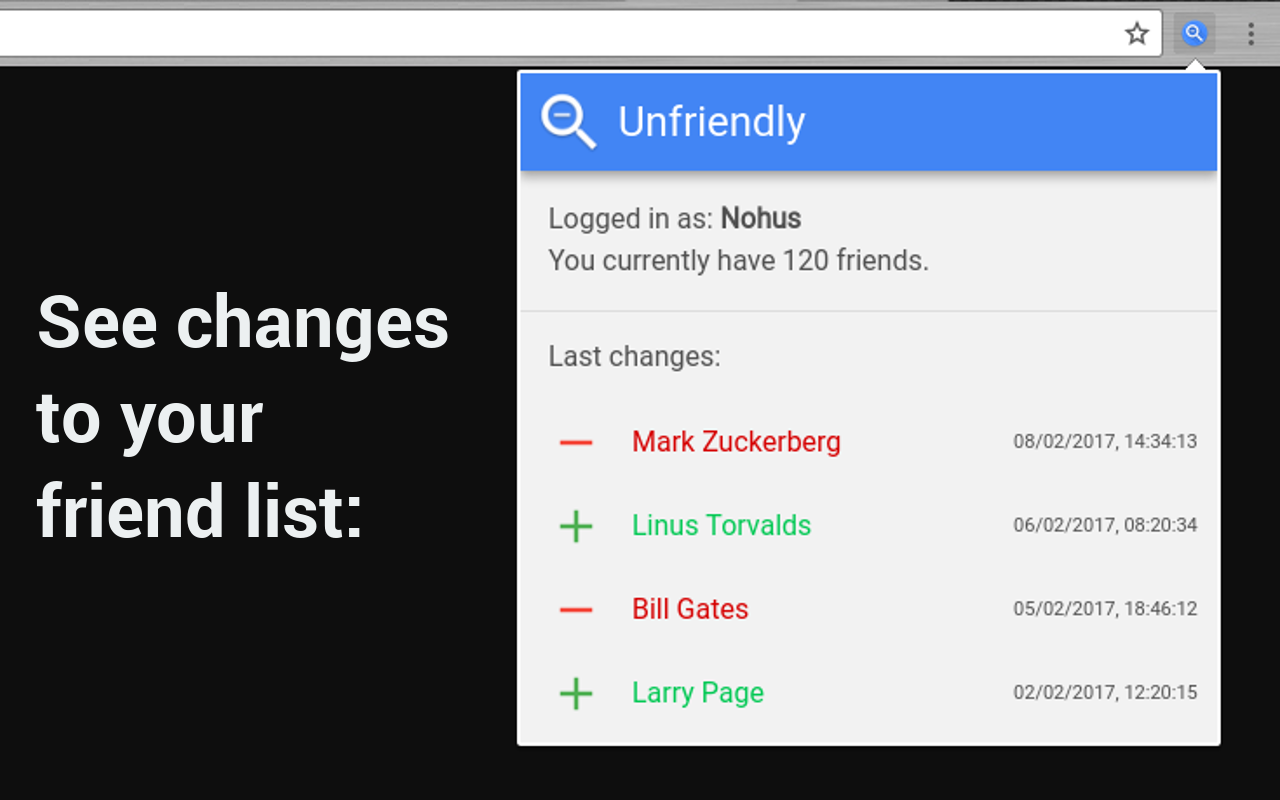 Unfriendly – Facebook Unfriend Notifications Preview image 4