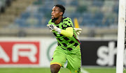 Melusi Buthelezi in action during TS Galaxy's DStv Premiership match against AmaZulu at Moses Mabhida Stadium in Durban on February 22 2022.