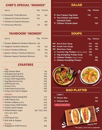 Asia Seven menu 