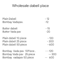 Wholesale Dabeli Place menu 1