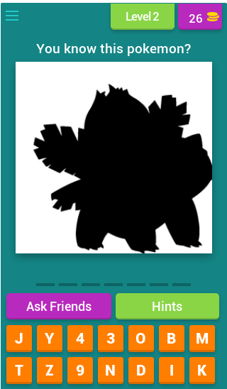 Quiz of Pokemon Screen 3