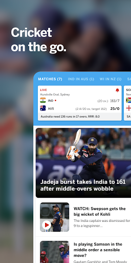 Screenshot ESPNcricinfo - Live Cricket