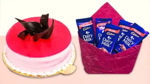 Strawberry Cake Rakhi Special Bhai