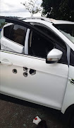 The vehicle in which a 57-year-old man was shot outside a mosque in Durban on Tuesday morning