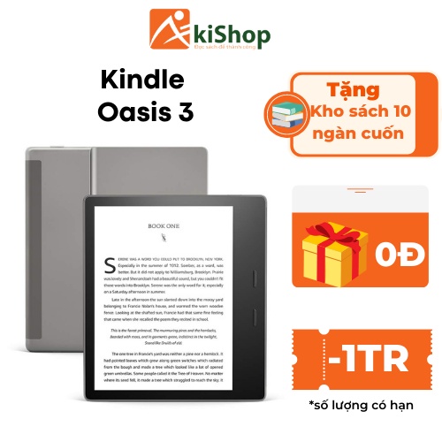 [Mã Elmall51 Giảm 5% Đơn 300K] Máy Đọc Sách Kindle Oasis 3 Chính Hãng Cao Cấp Akishop