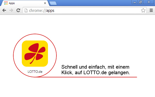 LOTTO.de App - amaz.in/g chrome extension