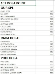 101 Dosa Shop menu 3