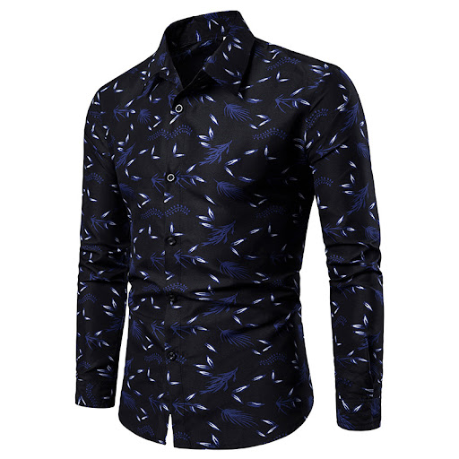 Title 2, New Style Long Sleeved Shirts Mens Printed Top...