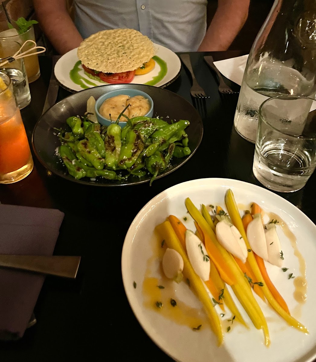 Sishito peppers, Carrots, and Tomato Salad