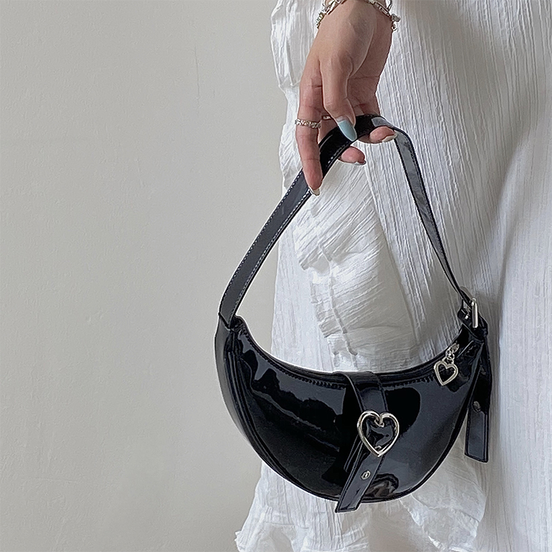 Title 14, Nieuwe Crescent Handtas voor Dames met Rits, On...