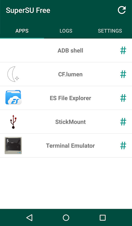    SuperSU- screenshot  
