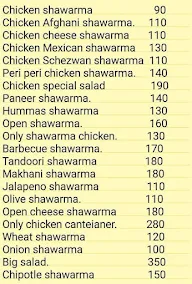 Jaika Shawarma menu 1