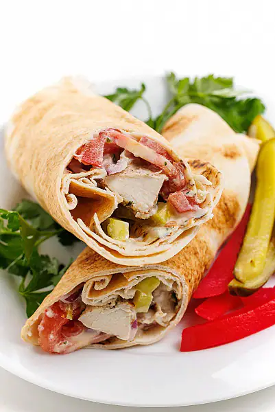 Lebanese Chicken Shawarma Wrap