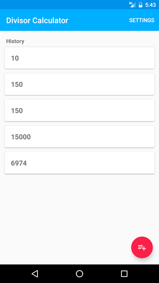 Divisor Calculator Screen 3