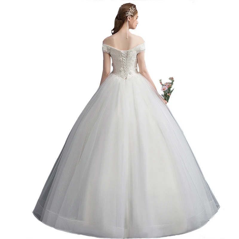 Vestido de novia de un solo hombro, delgado, cintura alta, para embarazadas, sencillo, pequeño, con cola elegante, ideal.