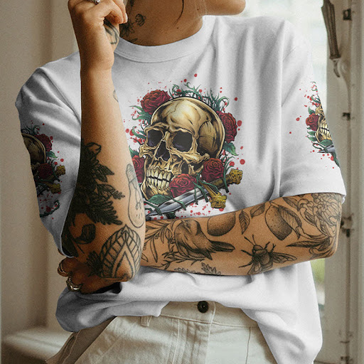 Title 3, Womens Printed Street Style Short Sleeve Worko...