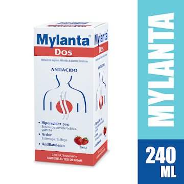 Mylanta Dos Hidroxido de Magnesio + Hidroxido de Aluminio J&J Sabor Fresa Frasco x 240 ml   