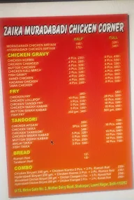 Zaika Chicken Corner menu 1