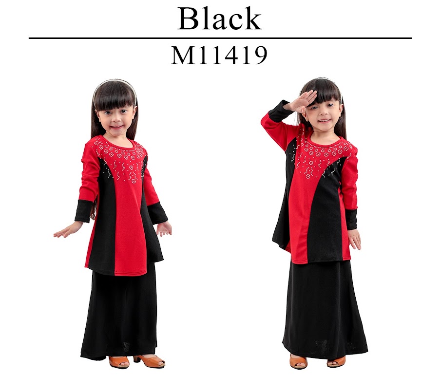 Kids Modern  Baju  Kurung  Muslimah Set Baju  Raya Budak 