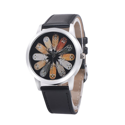 Title 8, Fashion Student Quartz Cute Owl Feather Watch
