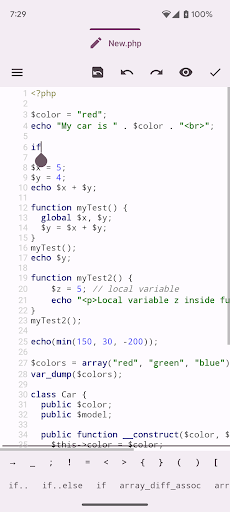 Screenshot Oojao Code - text file editor