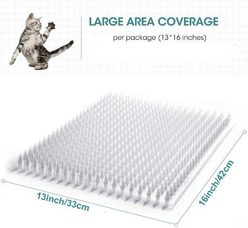 12/6Packs Cat Repellent Outdoor/Indoor Scat Mat for Cats&Dogs, Clear Cat Deterrent Outdoor Mat Pet Deterrent Mats with S