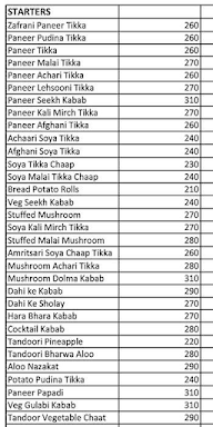 A One Vaishno Dhaba menu 1