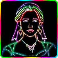 Doodle Glow Draw Neon Art and Add Cute Stickers