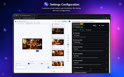 Vids Automation - Auto VEO & Voice on Google Docs screenshot 3