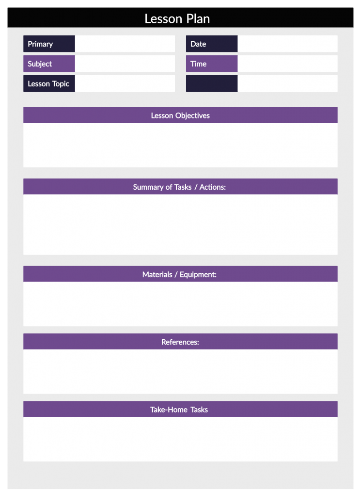 Plantilla de plan de clases para enseñar desde casa