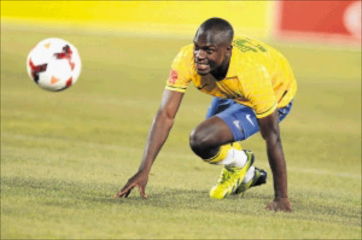 ON THE BALL:Sundowns' Cuthbert Malajila scored one of the two goals against top Zambian club Power Dynamos at the weekend. Dynamos won 3-2. PHOTO: LEFTY SHIVAMBU/GALLO IMAGES