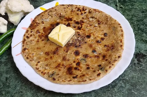 1 Stuffed Gobi Paratha With Butter