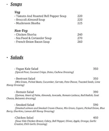 The Rustle Nest - Bakery & Bistro menu 