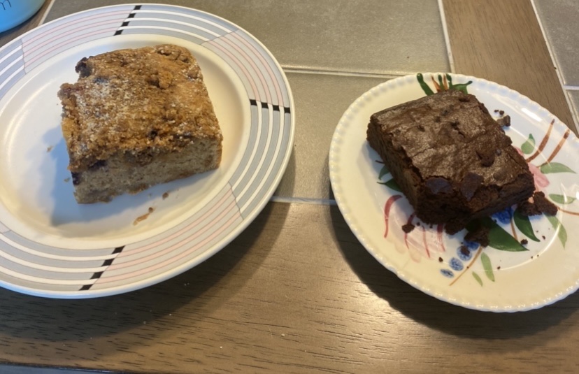 Brownie and Blueberry Coffee Cake