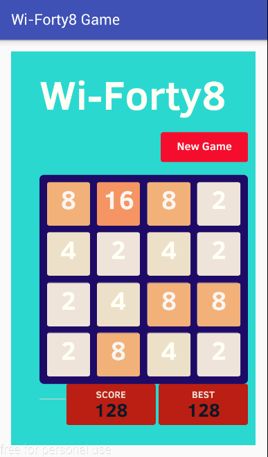 Wi-Forty8 Game Screen 1