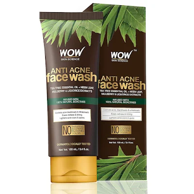 Wow Skin Science Anti Acne Face Wash - Oil Free - 100 ml