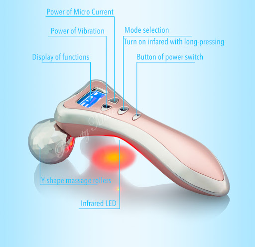 Title 5, EMS double ball roller massage instrument. Reli...