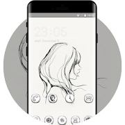 Girly theme drawing simple minimal girl Wallpaper 1.0.3 Icon