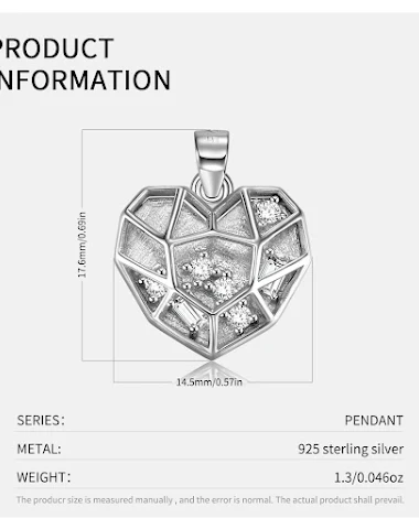 Collier en maille cœur simple desig - 1