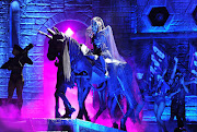 Lady Gaga arrives on a horse at her Born This Way Ball Tour at Soccer City, Johannesburg.